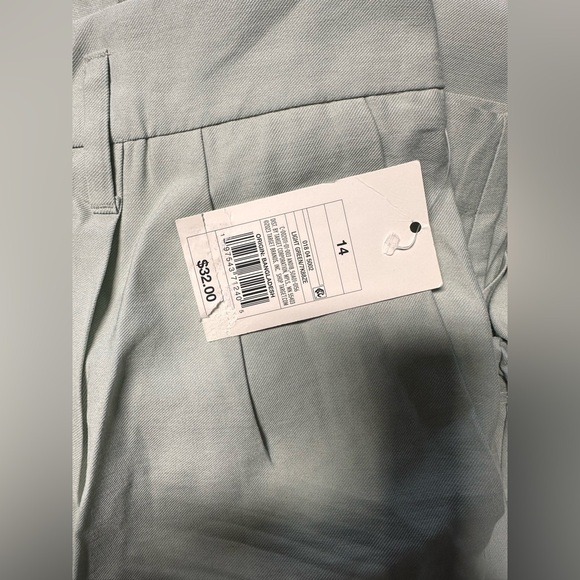 A New Day High-Rise Pleat Front Straight Trousers Pants - Light Green NEW - Picture 4 of 6